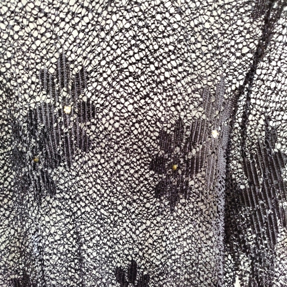 Lace LS Shirt / Pullover / Black / See-Through / Size Medium - Picture 6 of 7